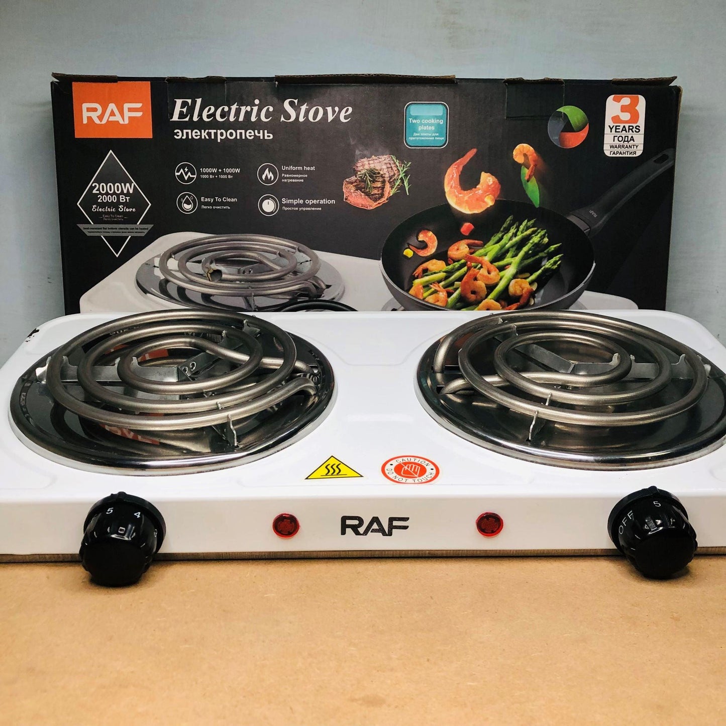 Raf Dual Electric Stove-2000 Watts