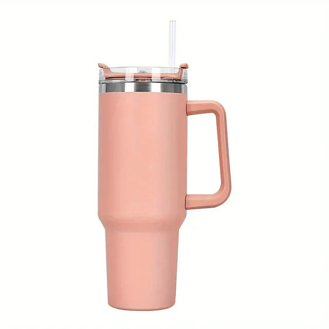 40oz/1200ml Stainless Steel Tumbler With Straw