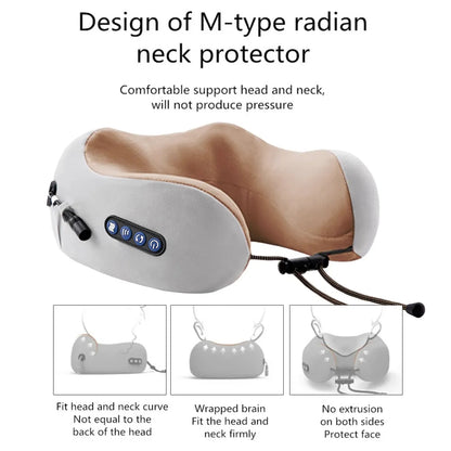 U Shaped Neck Pillow Massager- 4 keys