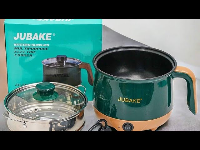 JUBAKE Electric Multifunction Nonstick Hot Pot Cooker, Steamer & Kettle - 1.8 Liters Large Capacity